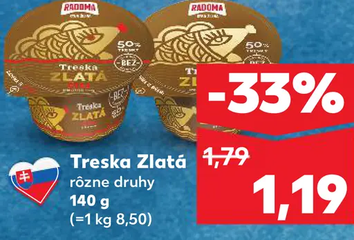 Južná zlatá treska nátierka