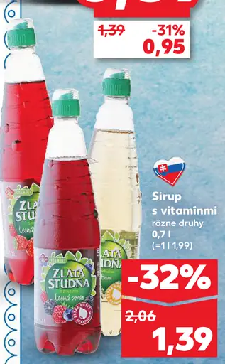 Zlatá studňa sirup s vitamínmi rôzne druhy