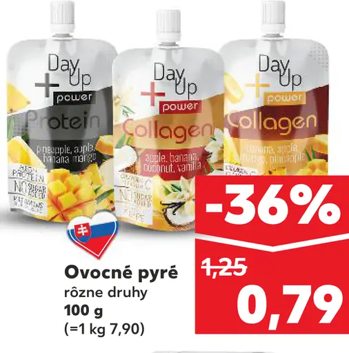 Day Up ovocné pyré rôzne druhy