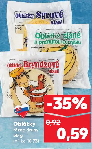 Horalky oblátka rôzne druhy