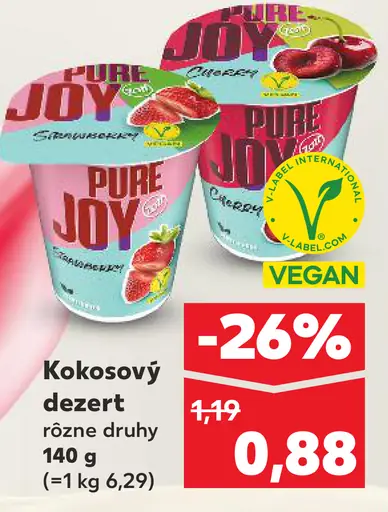 Pure Joy kokosový dezert rôzne druhy