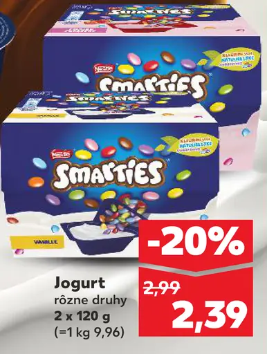 Smarties jogurt rôzne druhy