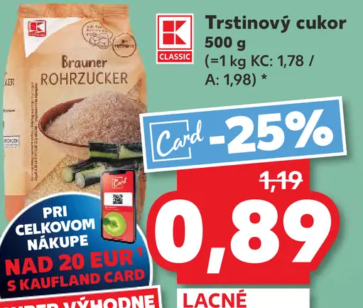 K Classic Trstinový cukor