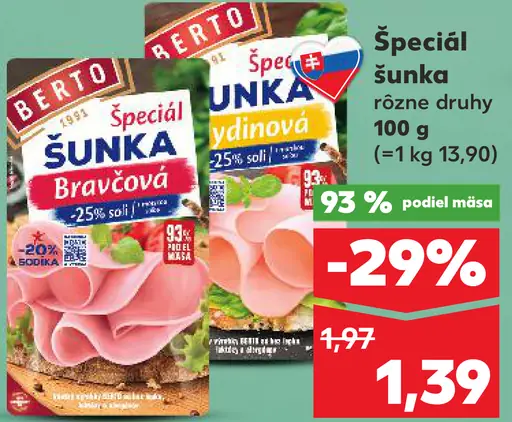 Berto Špeciál šunka bravčová