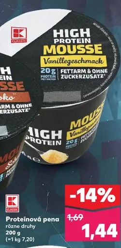 K-Classic High Protein Mousse čokoláda / vanilka