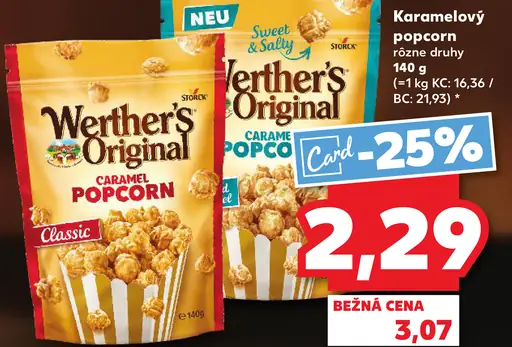 Karamelový popcorn Werther's Original