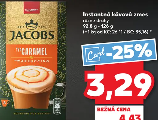 Jacobs Typ Caramel & Cappuccino instantná kávová zmes
