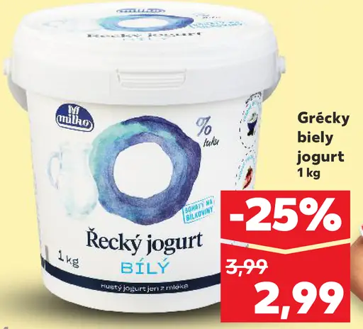 Milbona Grécky biely jogurt