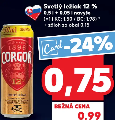 Corgoň svetlý ležiak plechovka