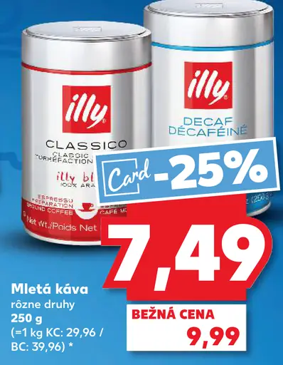 Illy mletá káva