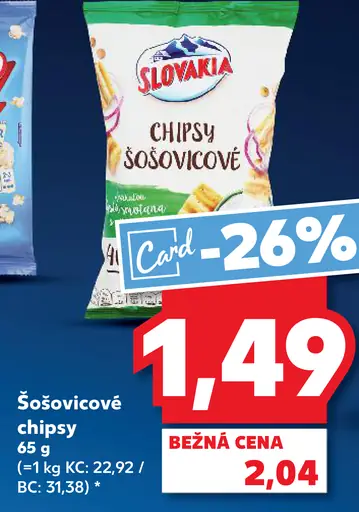 Slovakia Šošovicové chipsy