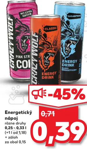 Crazy Wolf Energetický nápoj