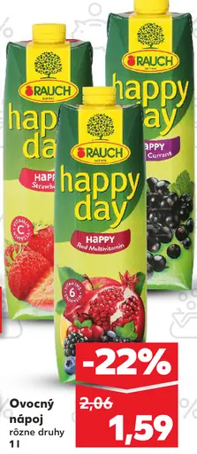 Rauch Happy Day Brusnicový nápoj