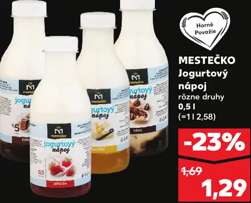 Mestečko Jogurtový nápoj rôzne druhy