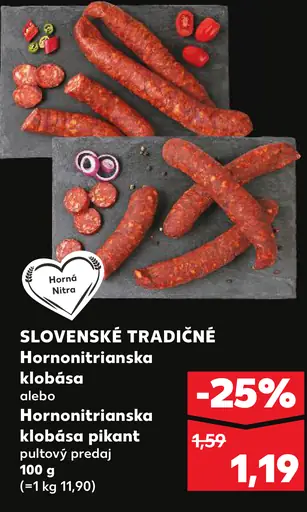 Slovenské tradičné hornonitrianska klobása