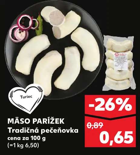 Mäso Parížek tradičná pečeňovka