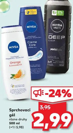 Nivea sprchovací gél Creme Care / Orange & Avocado Oil rôzne druhy
