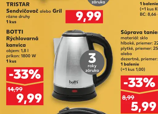 BOTTI Rýchlovarná kanvica