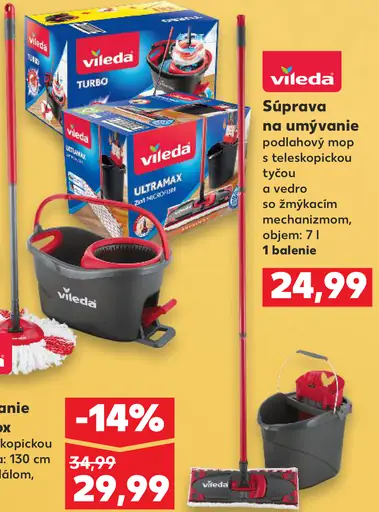 Vileda súprava na umývanie Ultramax Box podlahový mop a vedro so žmýkacím mechanizmom