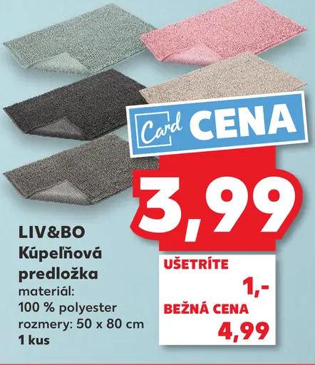 LIV&BO Kúpeľňová predložka