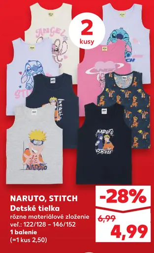 Naruto, Stitch detské tielka