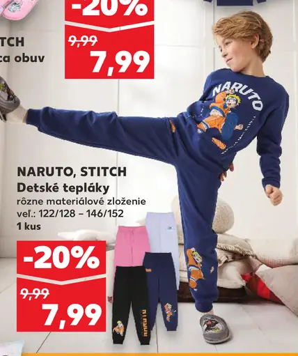 Naruto, Stitch detské tepláky