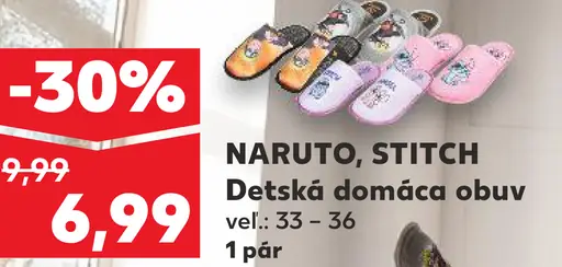 Naruto, Stitch detská domáca obuv