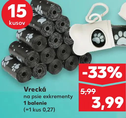 Vrecká na psie exkrementy