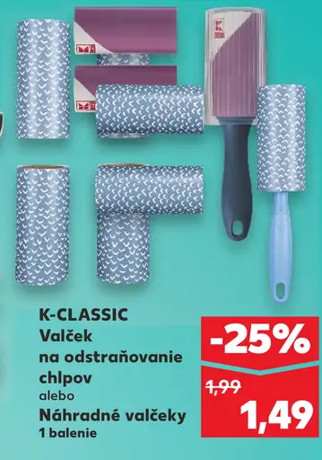 K-Classic valček na odstraňovanie chlpov alebo náhradné valčeky