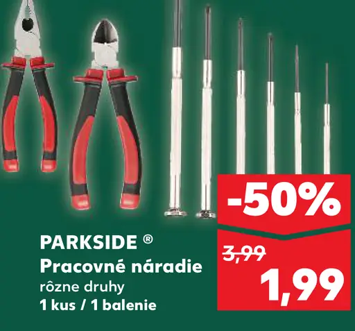 Parkside Pracovné náradie rôzne druhy