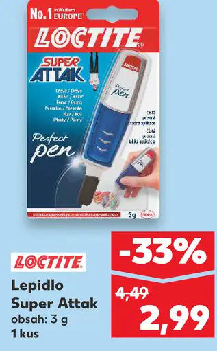 Loctite Super Attak tekuté sekundové lepidlo