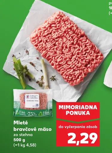 Mleté bravčové mäso zo stehna