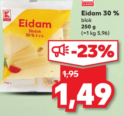 K-Classic Eidam 30 % blok