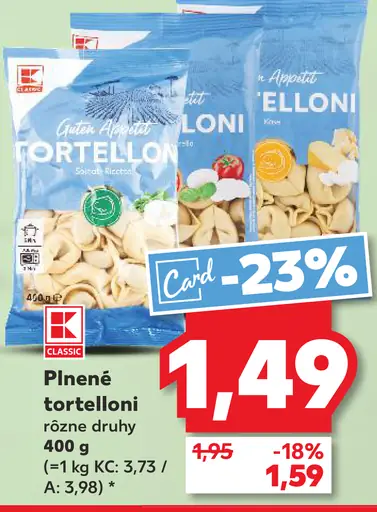 K-Classic Plnené tortelloni