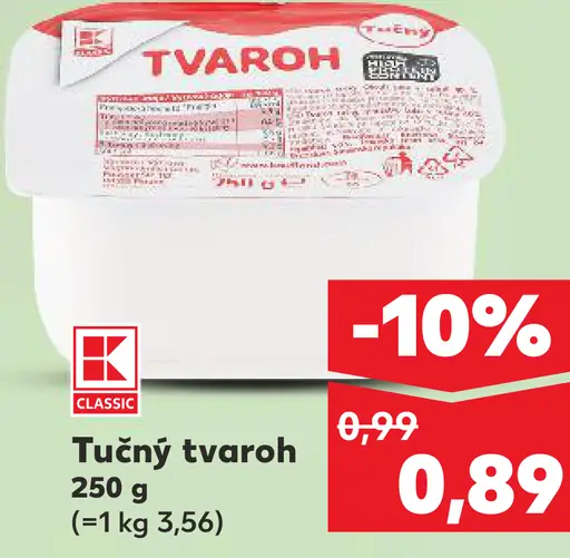 K-Classic Tučný tvaroh
