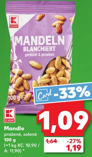K-Classic Mandle pražené solené