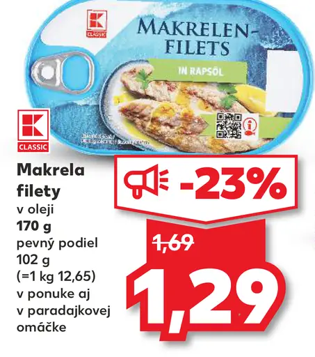 K-Classic Makrela filety v oleji