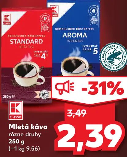 K-Classic Mletá káva