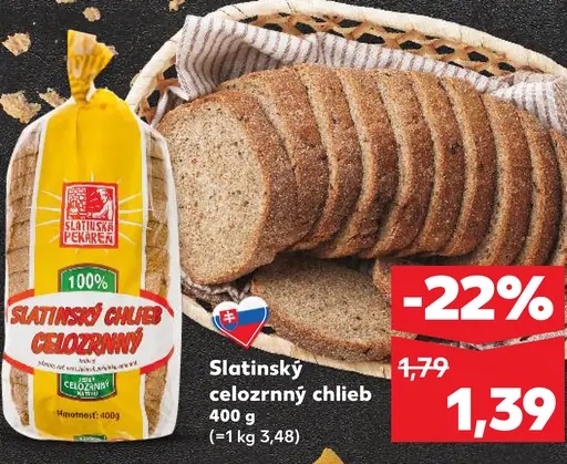 Slatinský celozrnný chlieb