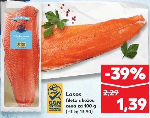 Losos fileta s kožou