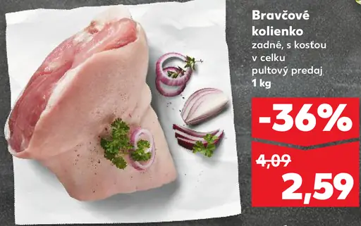 Bravčové kolienko zadné, s kosťou