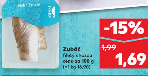 Zubáč filety s kožou