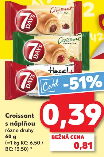 7 Days Croissant s náplňou