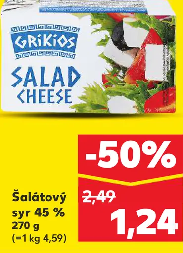 Grikios šalátový syr 45 %