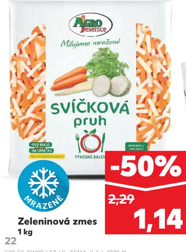 Agro Jesenice zeleninová zmes sviečková pruh mrazená