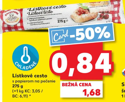 Listkové cesto s papierom na pečenie chladené