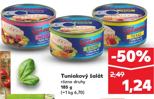 Giana tuniakový šalát viac druhov