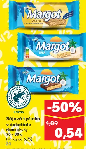 Margot zlatá tyčinka v čokoláde