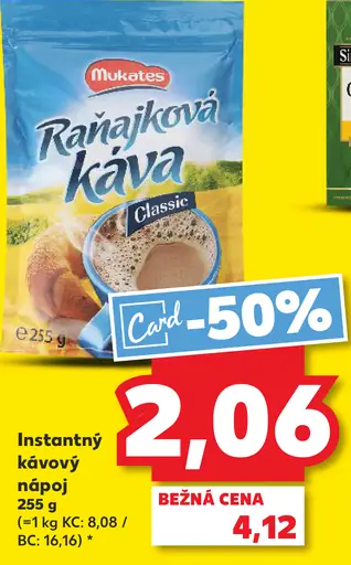 Mokate Instantný kávový nápoj Raňajková káva Classic