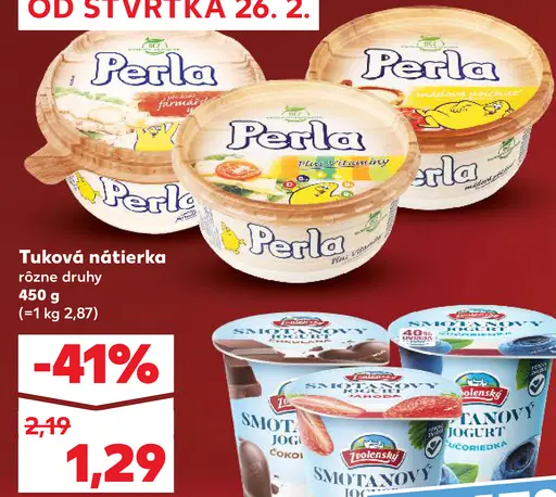 Perla tuková nátierka rôzne druhy